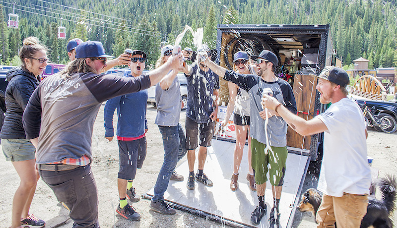 The infamous Hard Cheers when you get all the McGills together for some bike park laps.